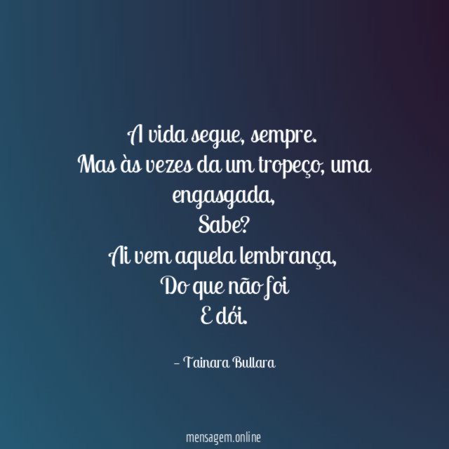A vida segue