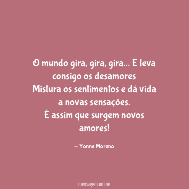 O mundo gira