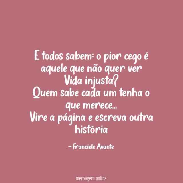 E todos sabem