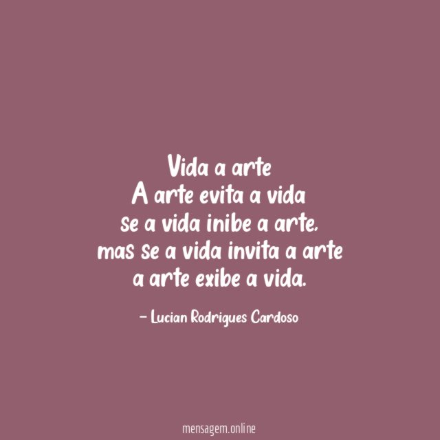Vida a arte