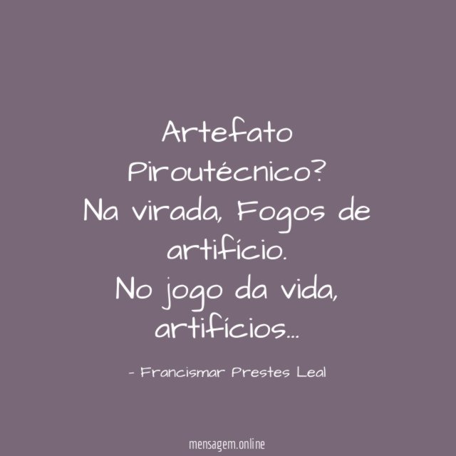 Artefato Piroutécnico?