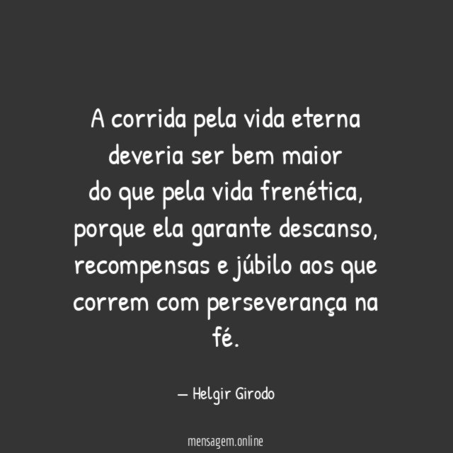 A corrida pela vida eterna deveria ser bem