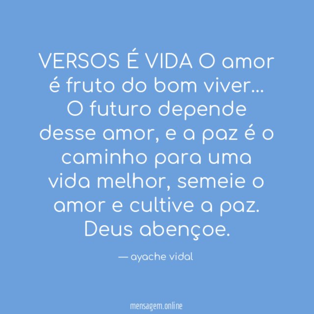 VERSOS É VIDA