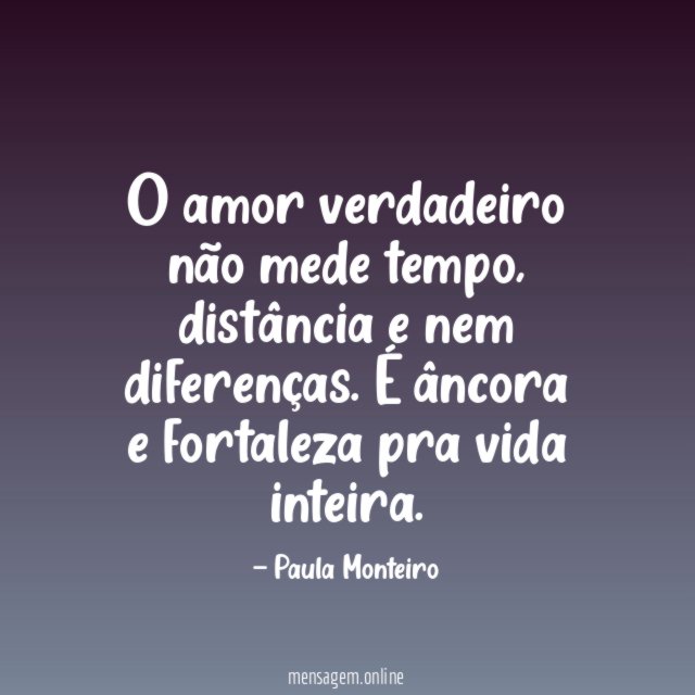 O amor verdadeiro não mede tempo