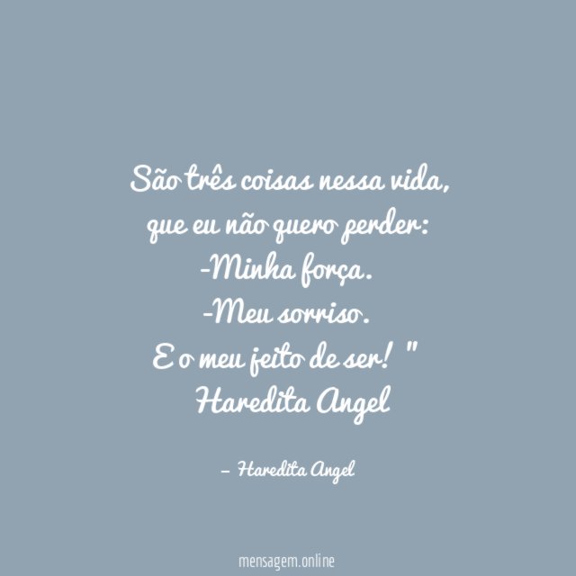 São três coisas nessa vida