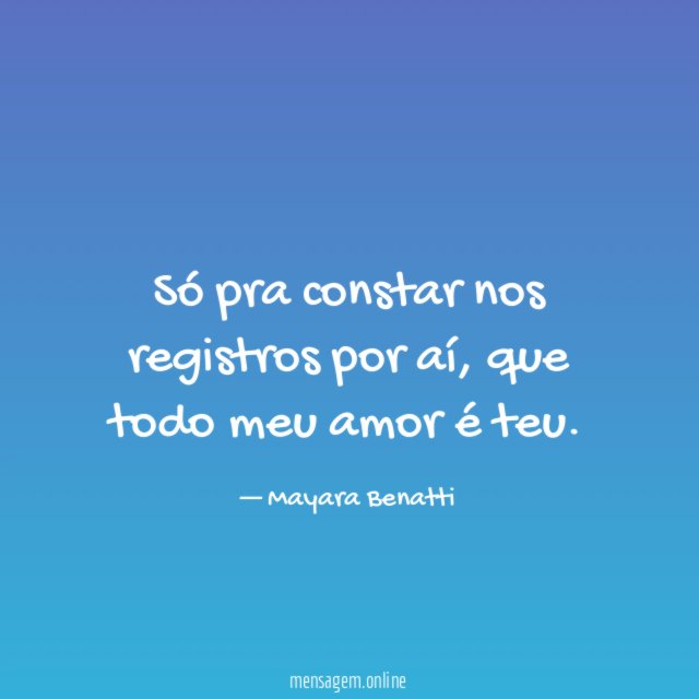Só pra constar nos registros por aí