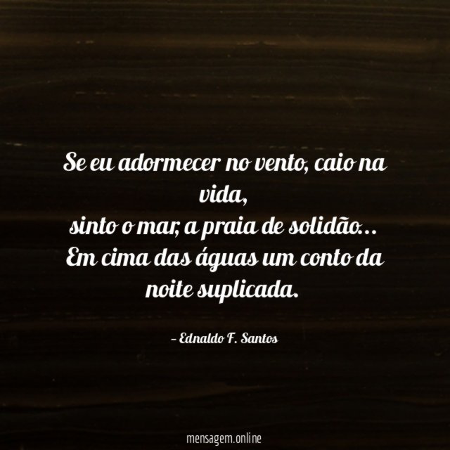 Se eu adormecer no vento