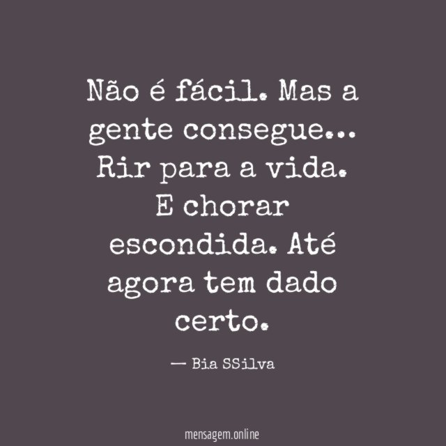 Não é fácil
