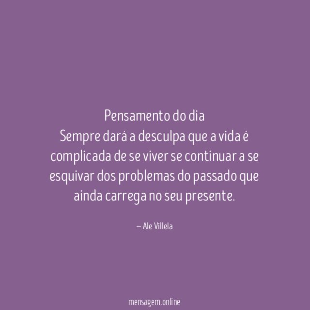 Pensamento do dia