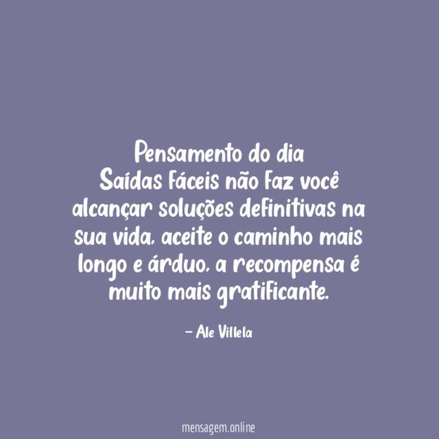 Pensamento do dia
