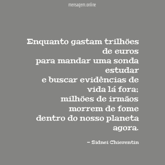 Enquanto gastam trilhões de euros para mandar uma sonda