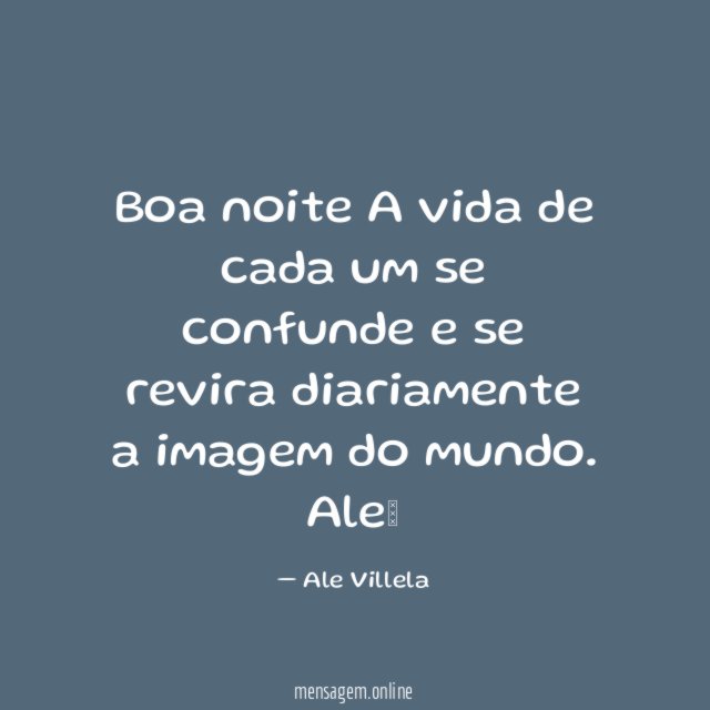 Boa noite