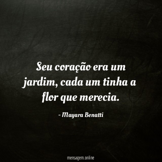 Seu coração era um jardim