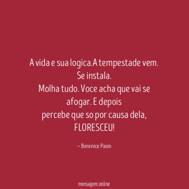 A vida e sua logica
