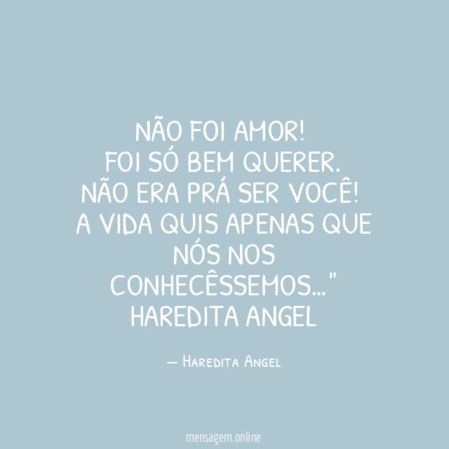 Não foi amor