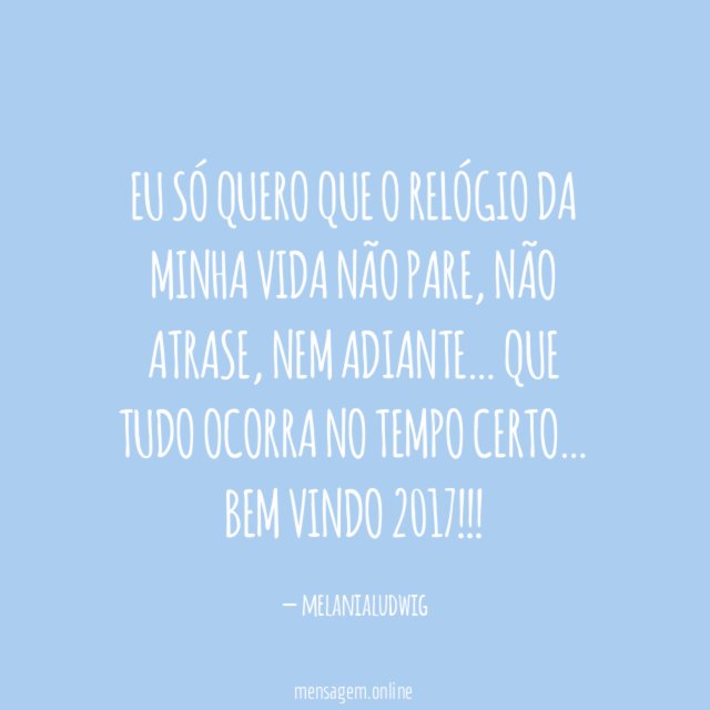 Eu só quero que o relógio da minha