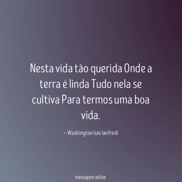 Nesta vida tão querida Onde a terra é linda Tudo
