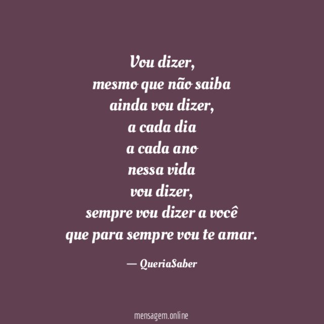 Vou dizer