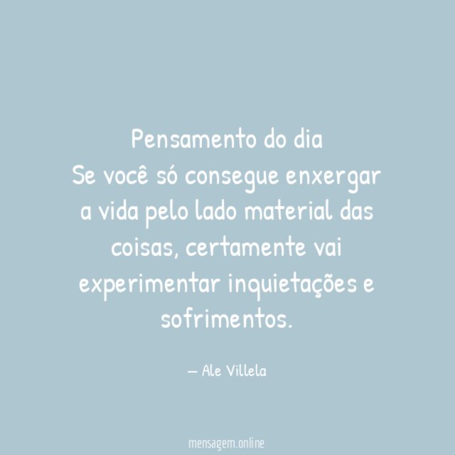 Pensamento do dia