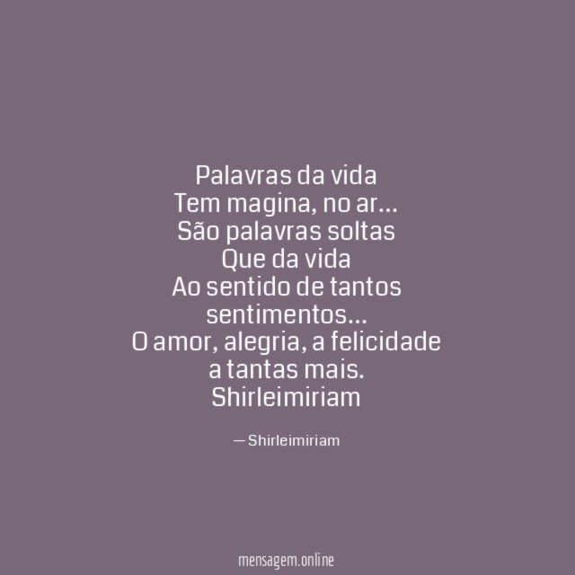 Palavras da vida