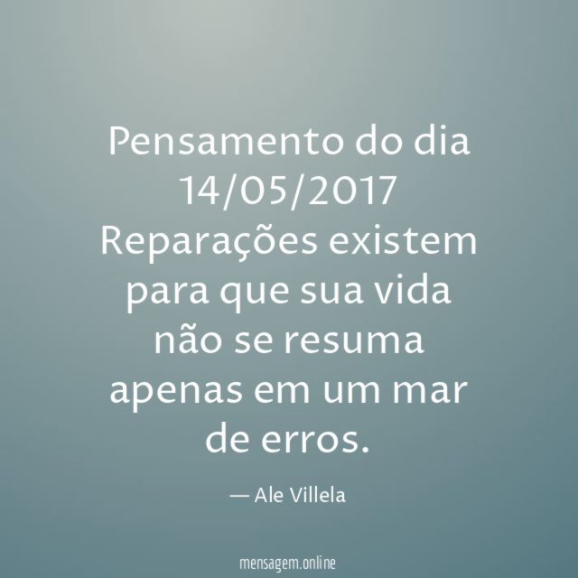 Pensamento do dia 14/05/2017