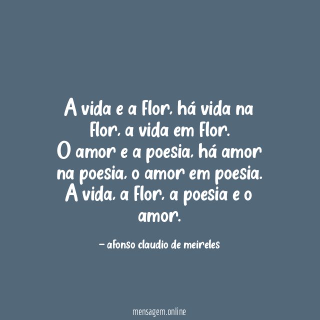 A vida e a flor