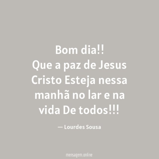 Bom dia