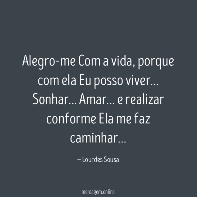 Alegro-me Com a vida