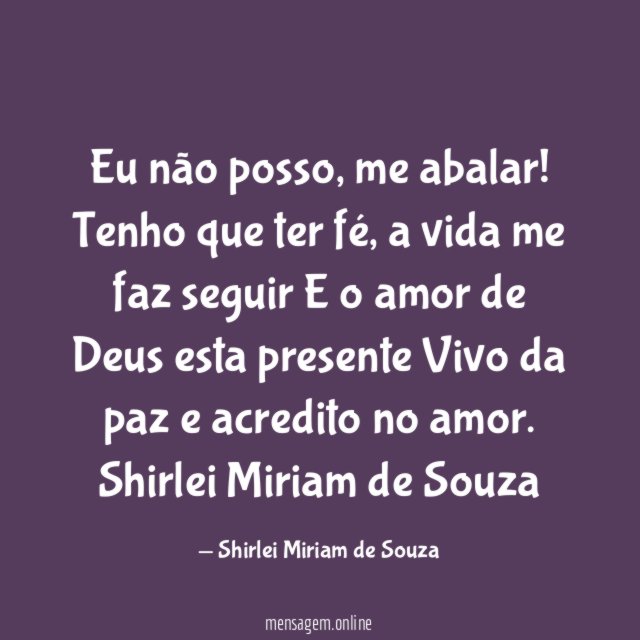 Eu não posso