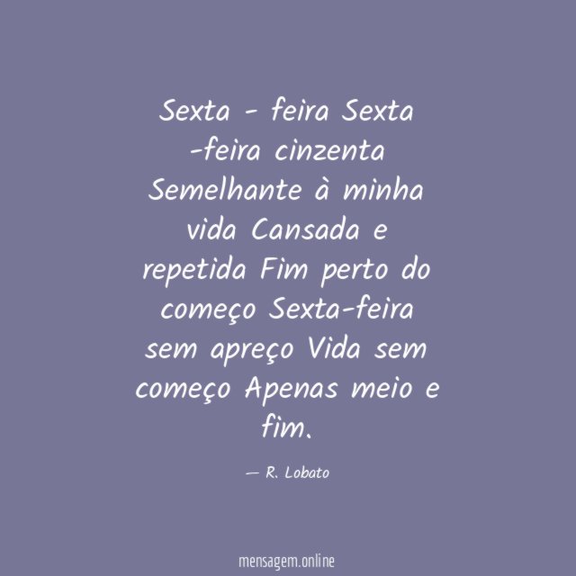 Sexta - feira