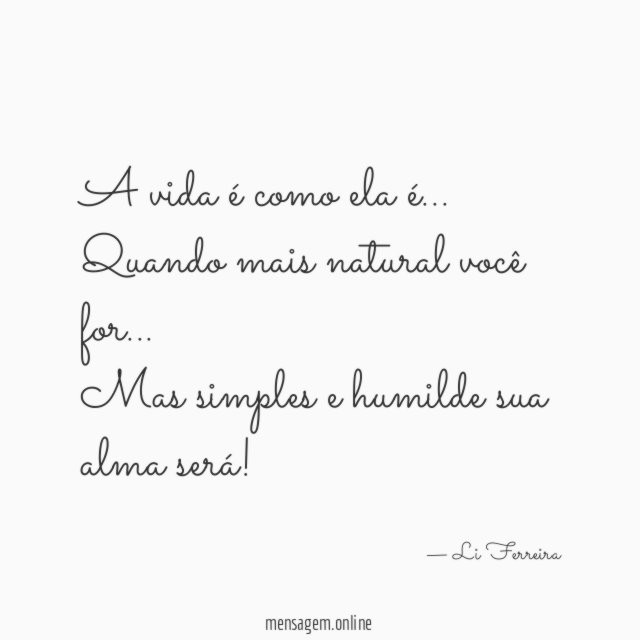 A vida é como ela é