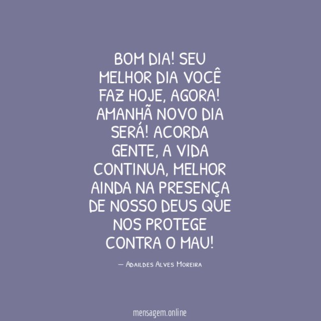 BOM DIA