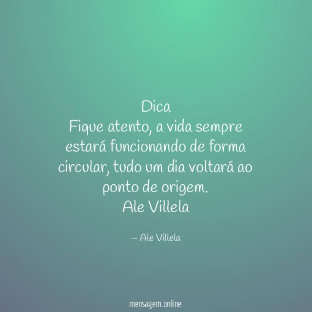 Dica Fique atento
