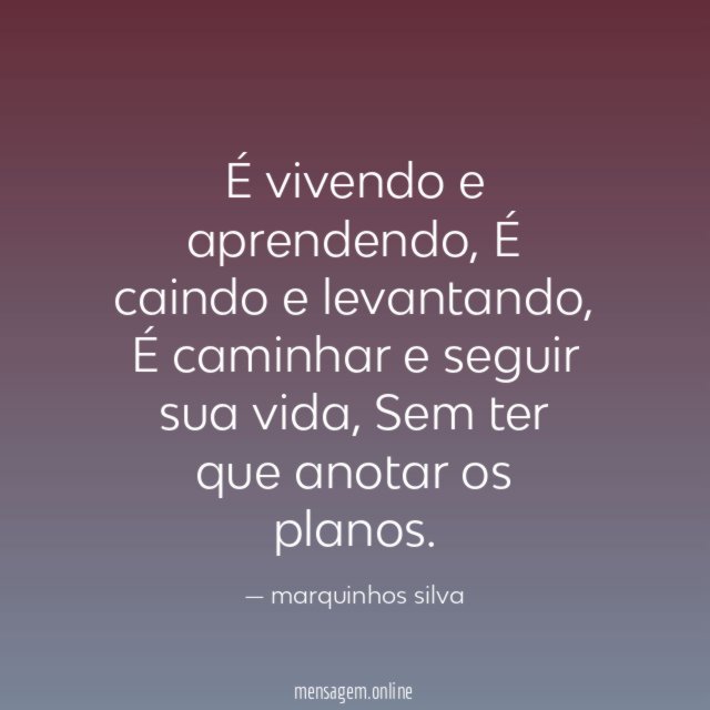 É vivendo e aprendendo