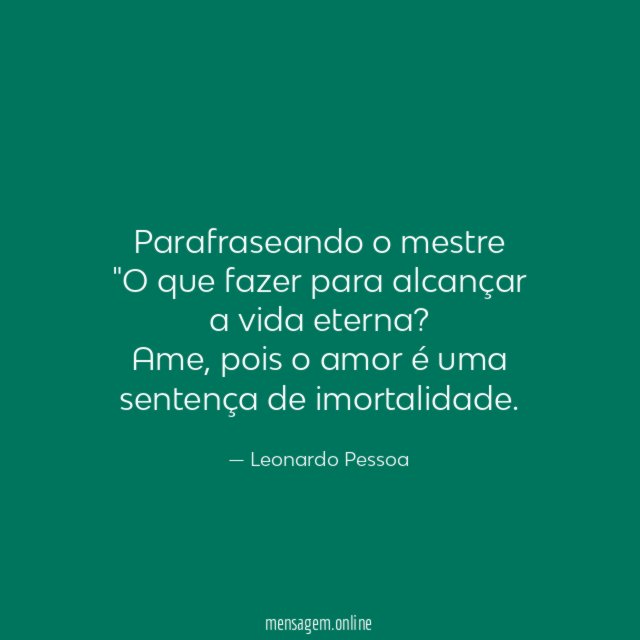 Parafraseando o mestre
