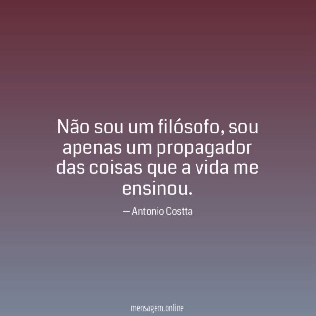 Não sou um filósofo