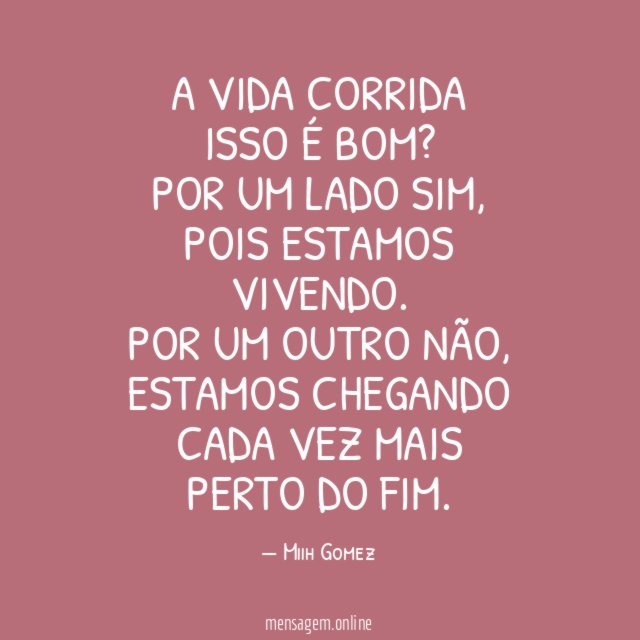 A VIDA CORRIDA ISSO É BOM