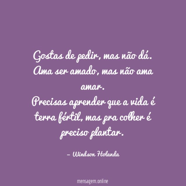 Gostas de pedir