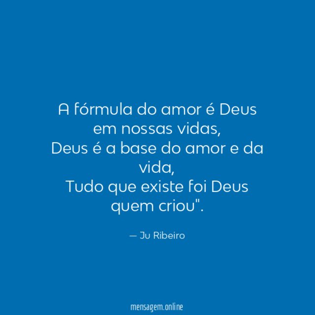 A fórmula do amor é Deus em nossas vidas