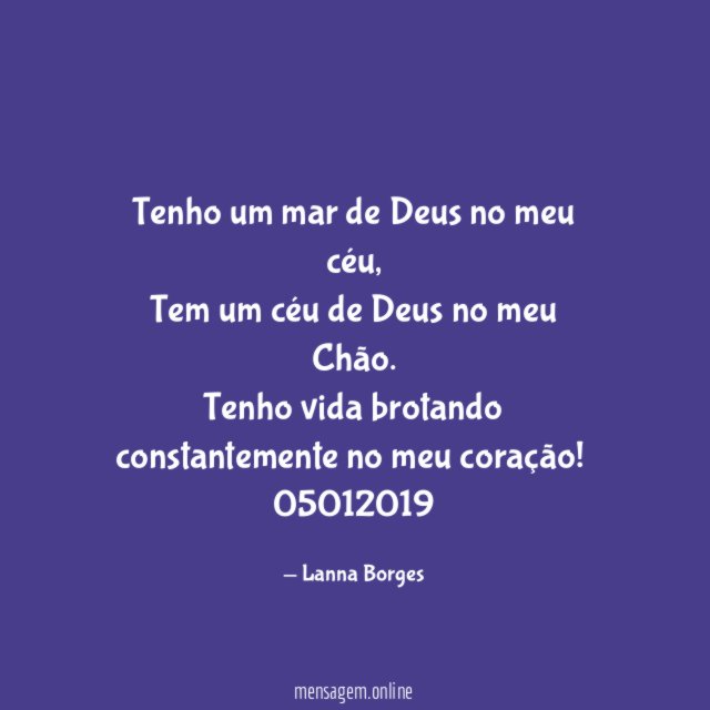 Tenho um mar de Deus no meu céu