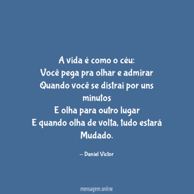 A vida é como o céu
