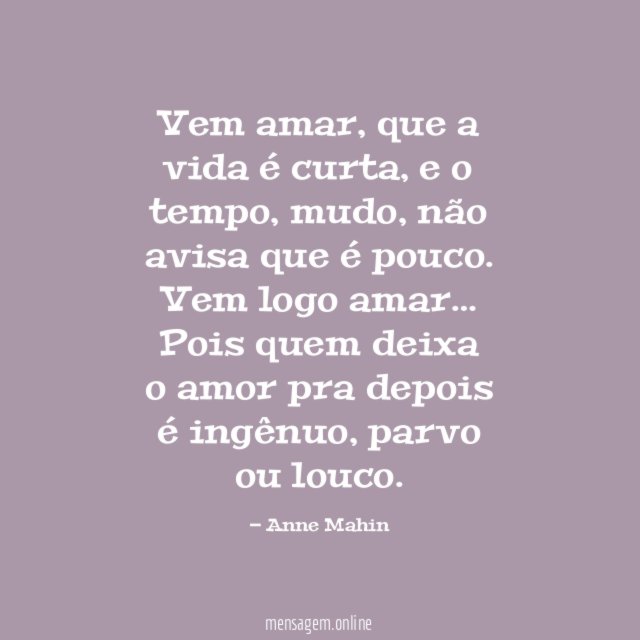 Vem amar