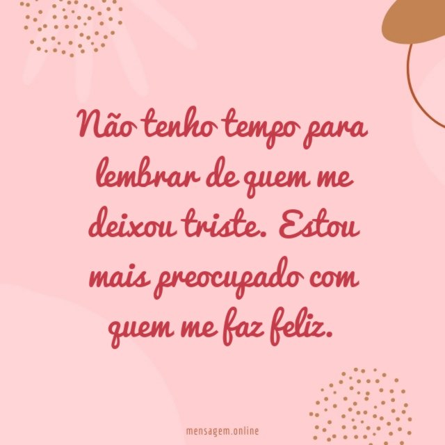 Não tenho tempo