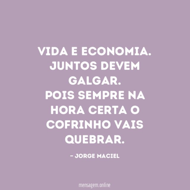 Vida e economia
