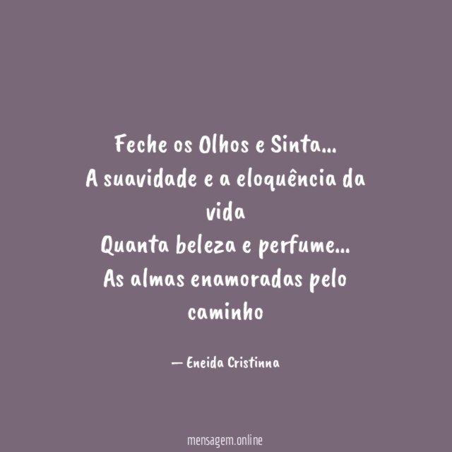 Feche os Olhos e Sinta…
