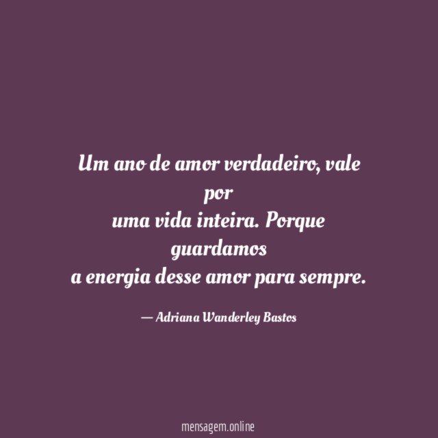 Um ano de amor verdadeiro
