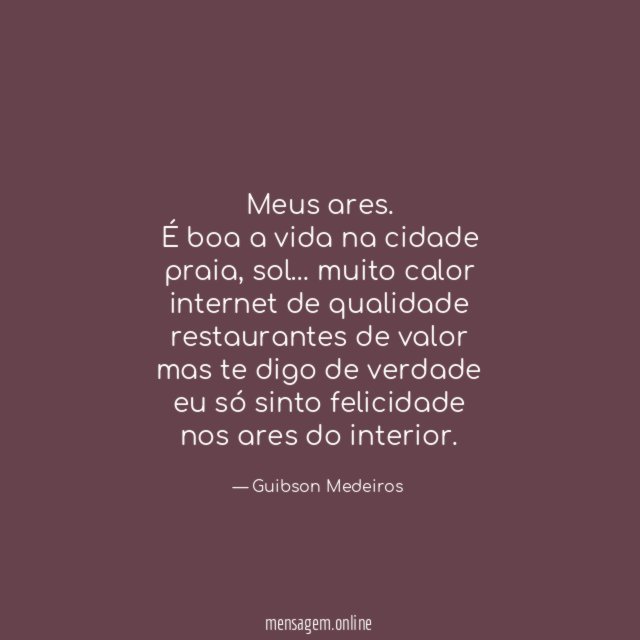 Meus ares.