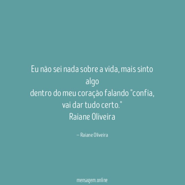Eu não sei nada sobre a vida