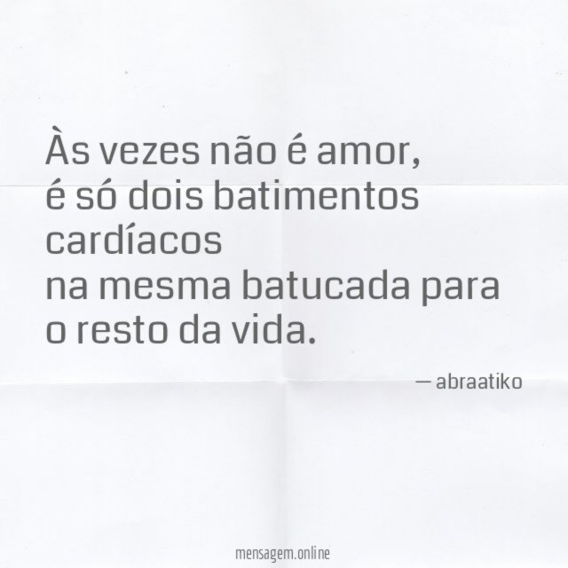 Às vezes não é amor,