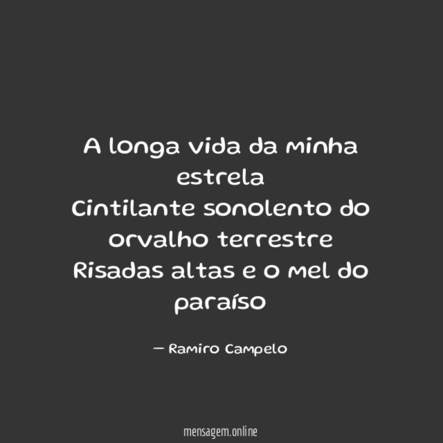 A longa vida da minha estrela Cintilante sonolento do